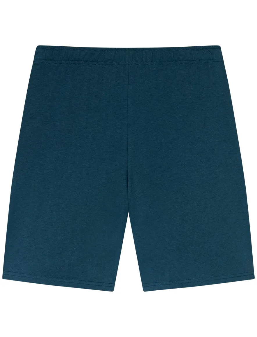 Schiesser shortama blauw geprint katoen