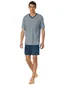 Schiesser shortama blauw geprint