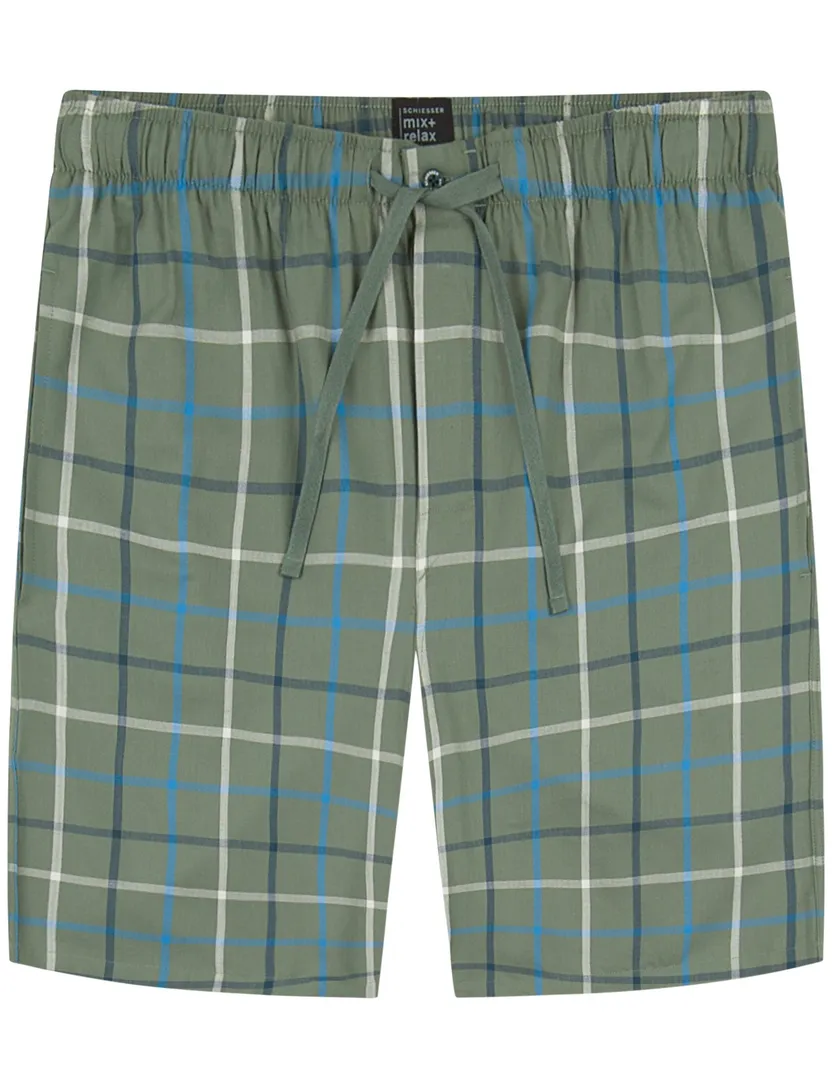 Schiesser Mix + Relax pyjamabroek kort groen