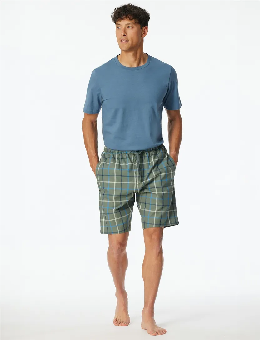 Schiesser Mix + Relax pyjamabroek kort groen
