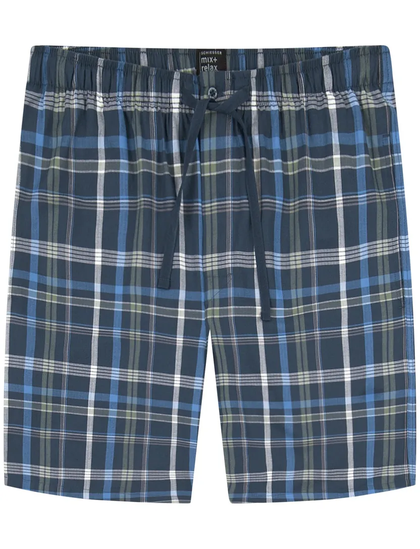 Schiesser pyjamabroek kort navy geprint