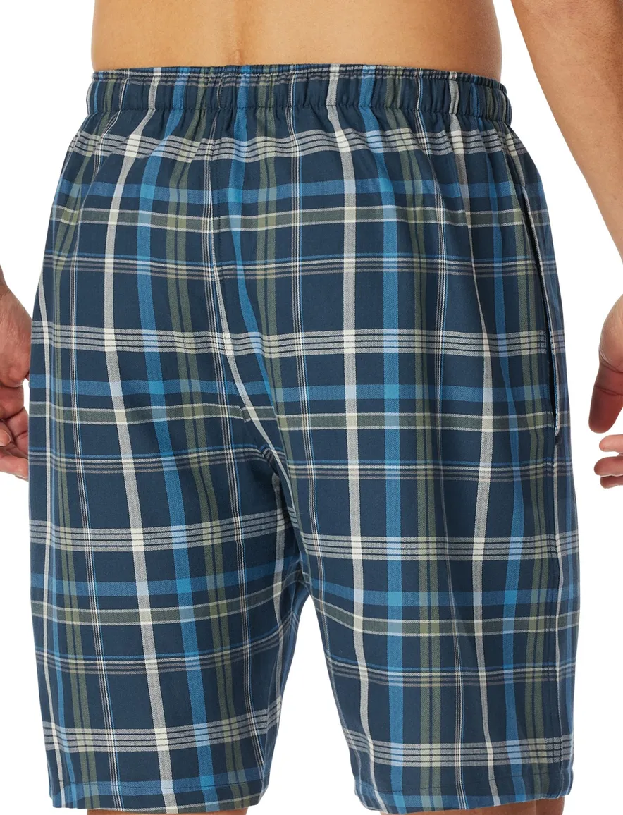 Schiesser pyjamabroek kort navy katoen