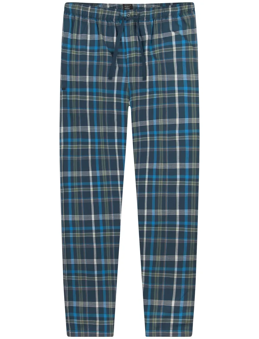 Schiesser pyjamabroek blauw geruit print