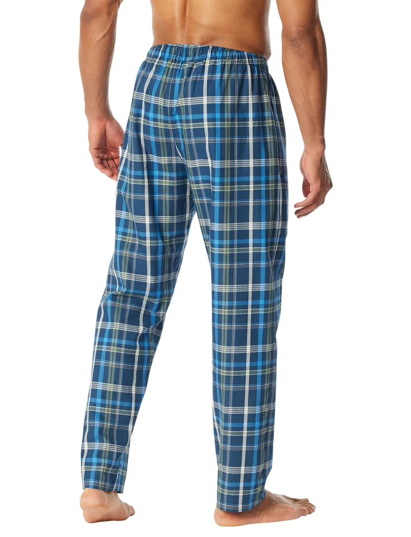 Schiesser pyjamabroek blauw geruit print