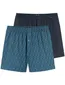 Schiesser boxershorts 2-pack blauw