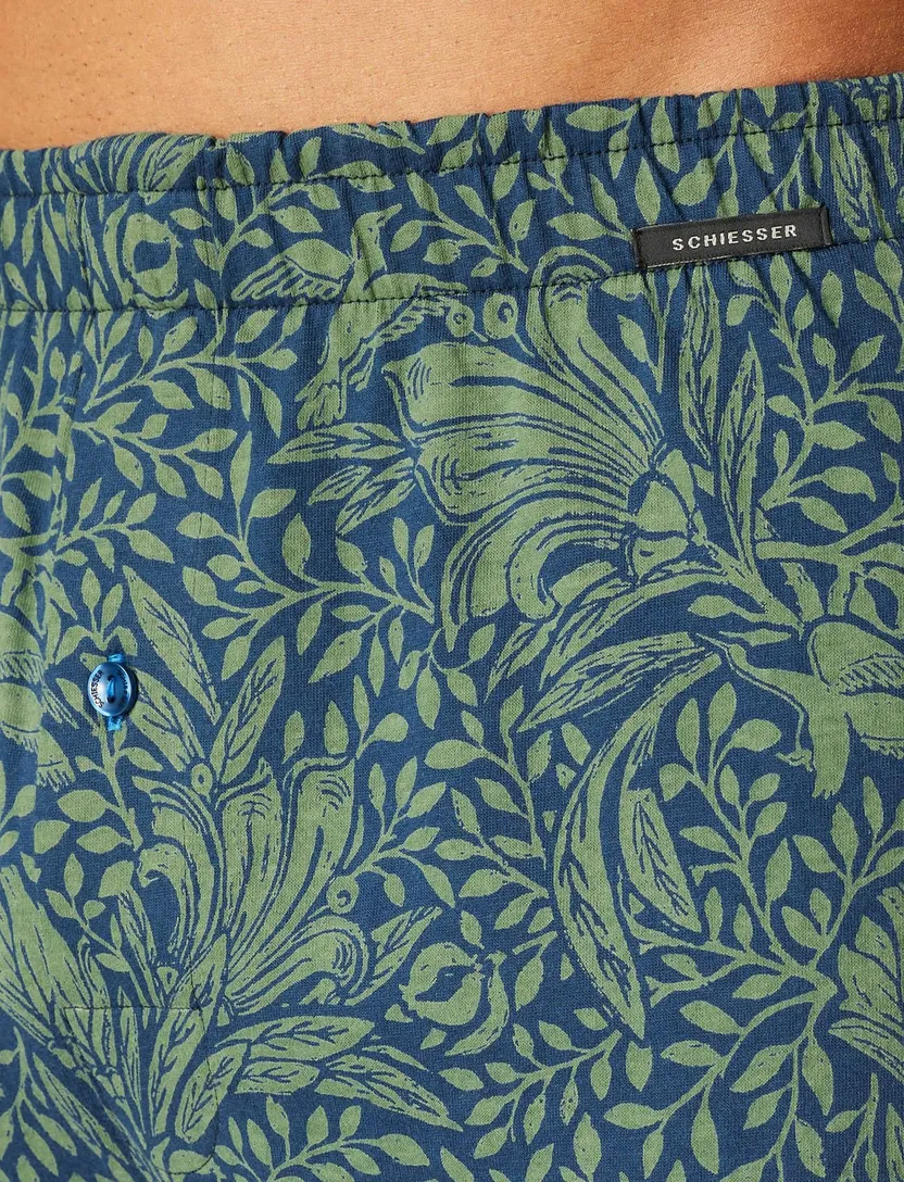 Schiesser boxershorts 2-pack navy-groen