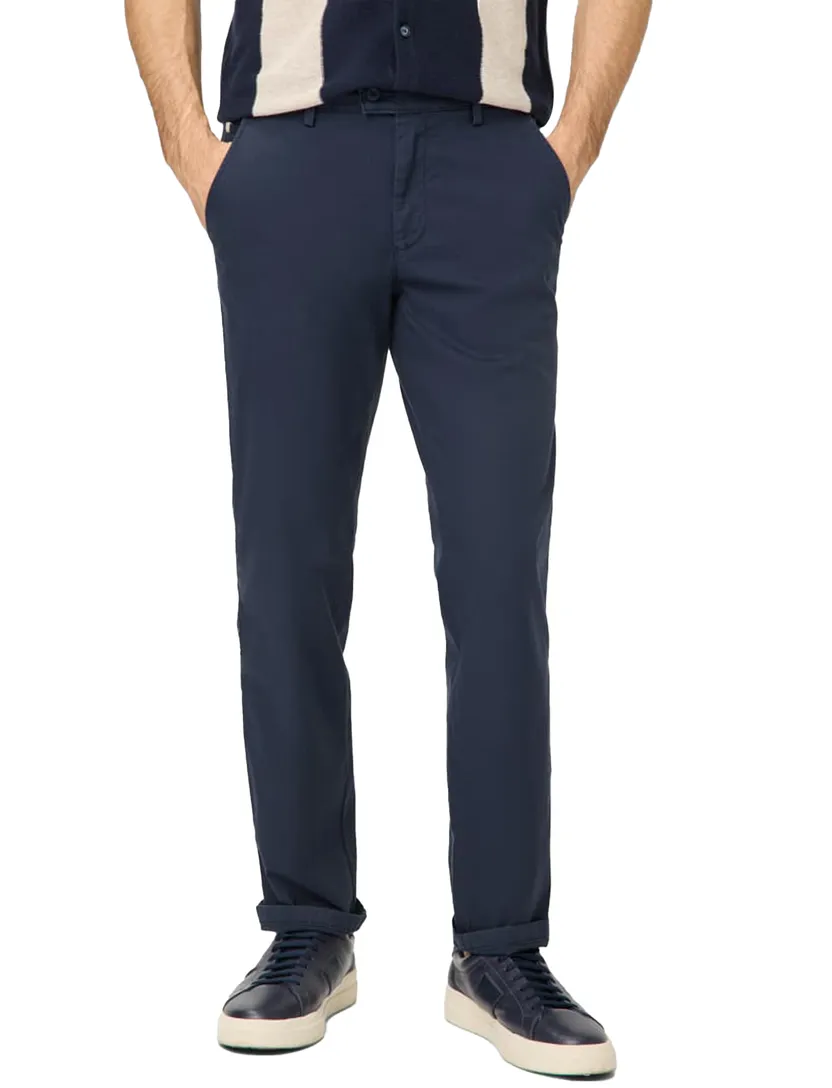 Eurex pantalon flatfront donkerblauw effen normale fit