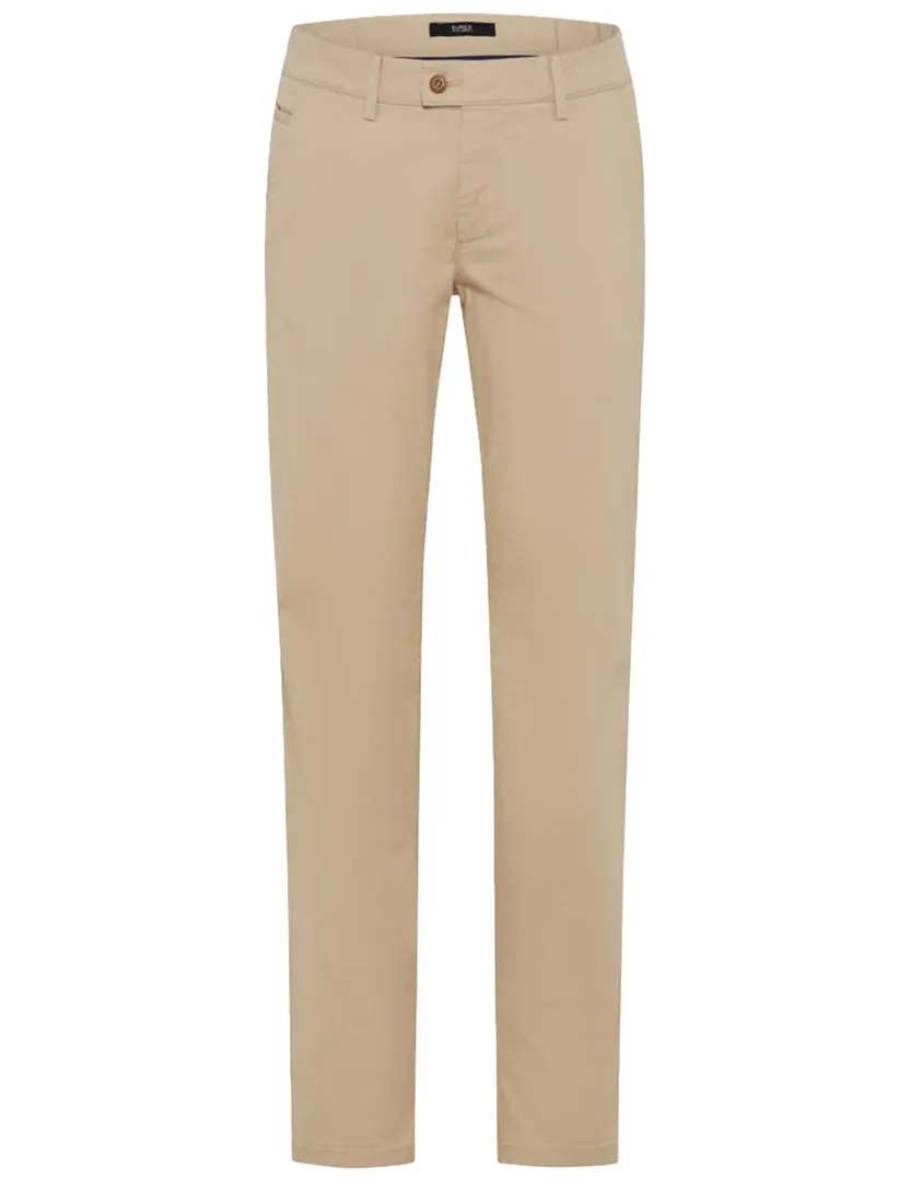 Beige Eurex pantalon beige effen normale fit