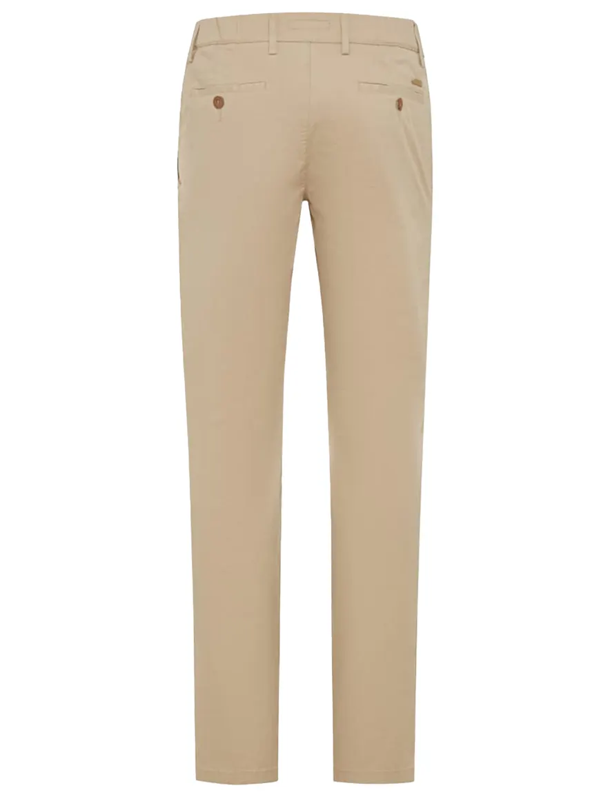Beige Eurex pantalon flatfront normale fit