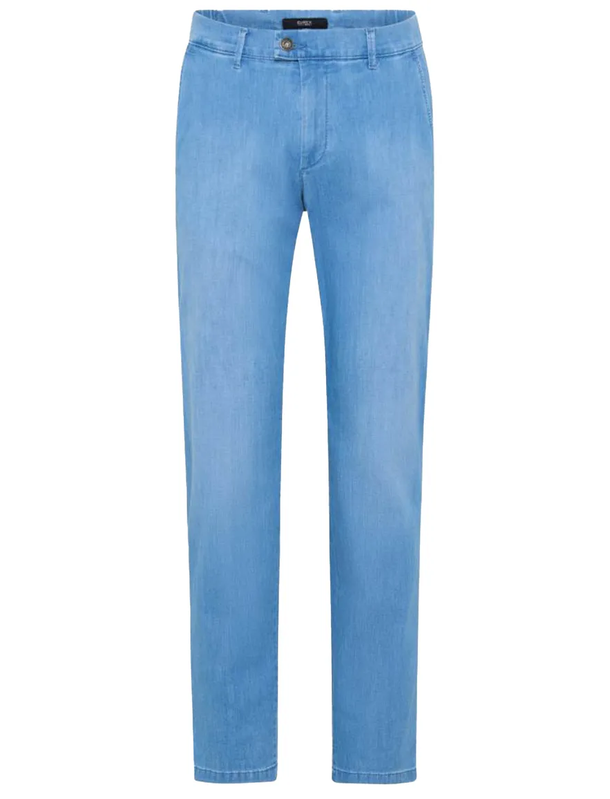 Eurex pantalon jeans lichtblauw flatfront