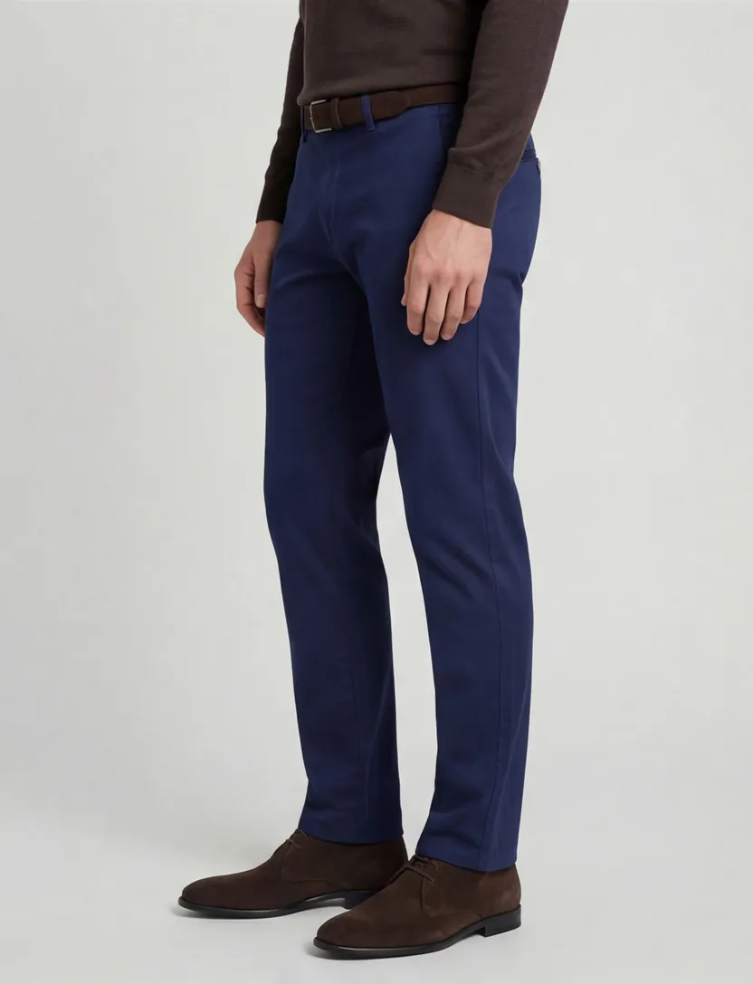 Eurex Joe regular fit pantalon blauw effen