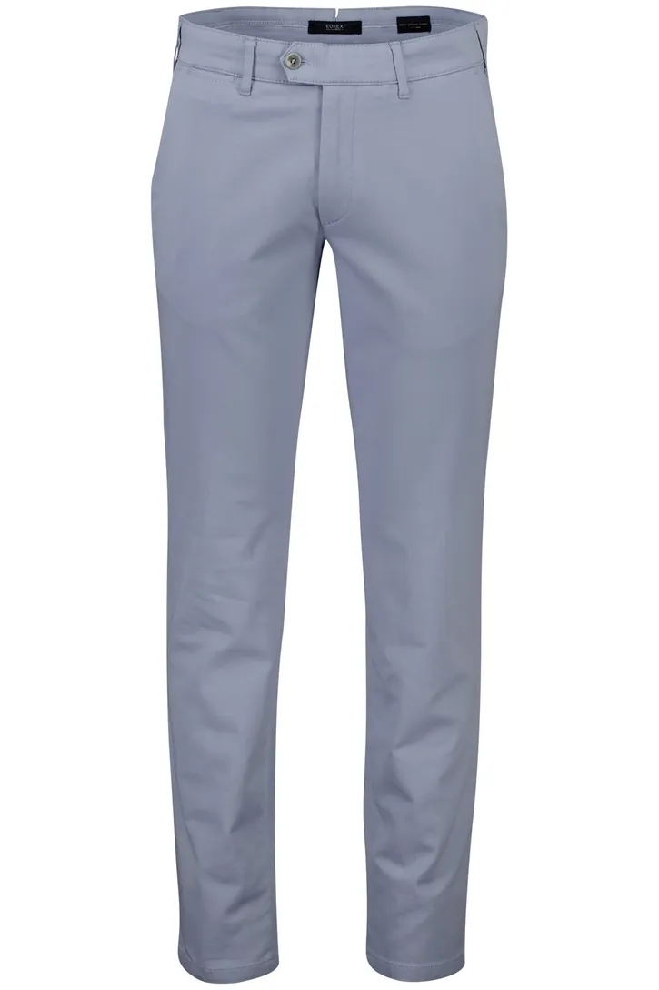 Eurex Blax lichtblauw Pantalon flatfront katoen
