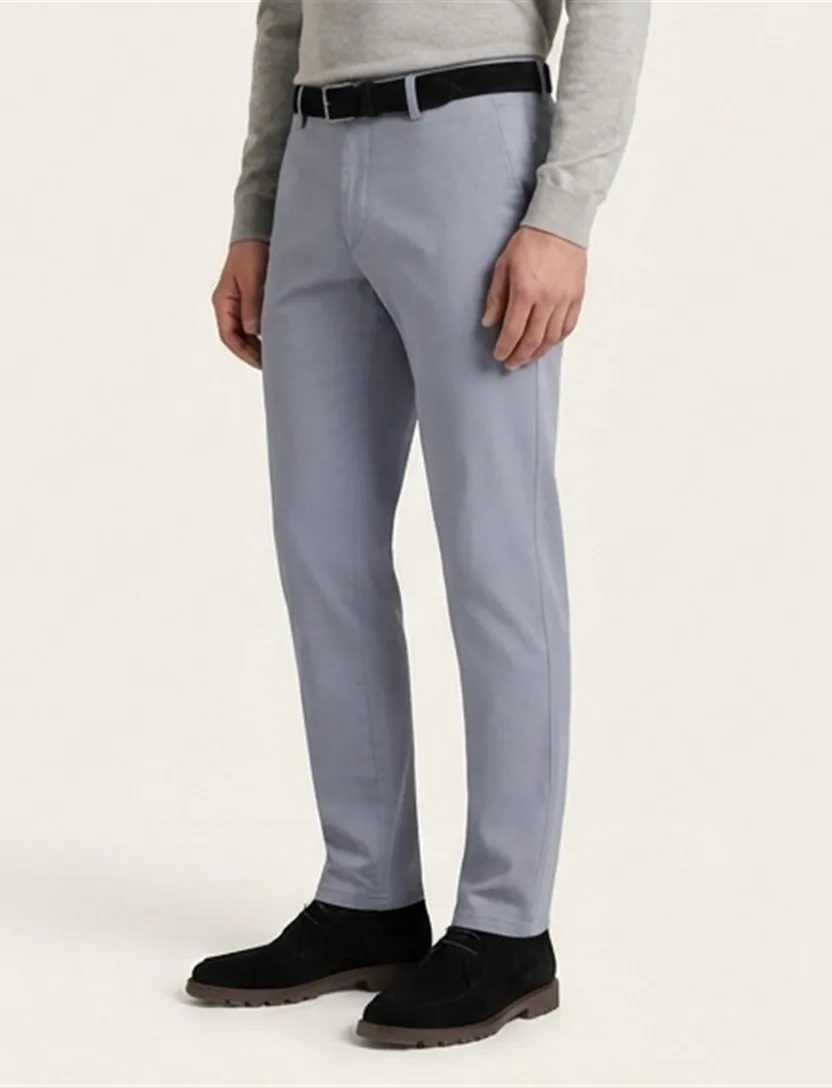 Eurex Blax lichtblauw Pantalon flatfront katoen
