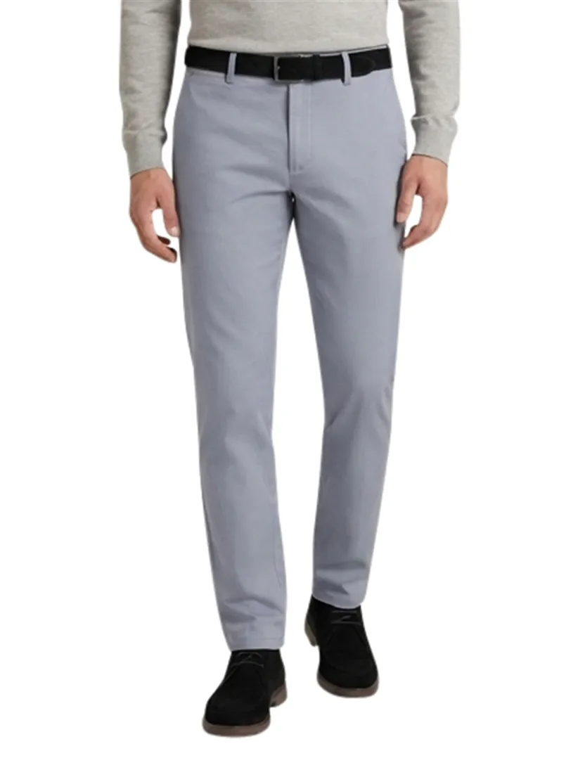 Eurex Blax lichtblauw Pantalon flatfront katoen