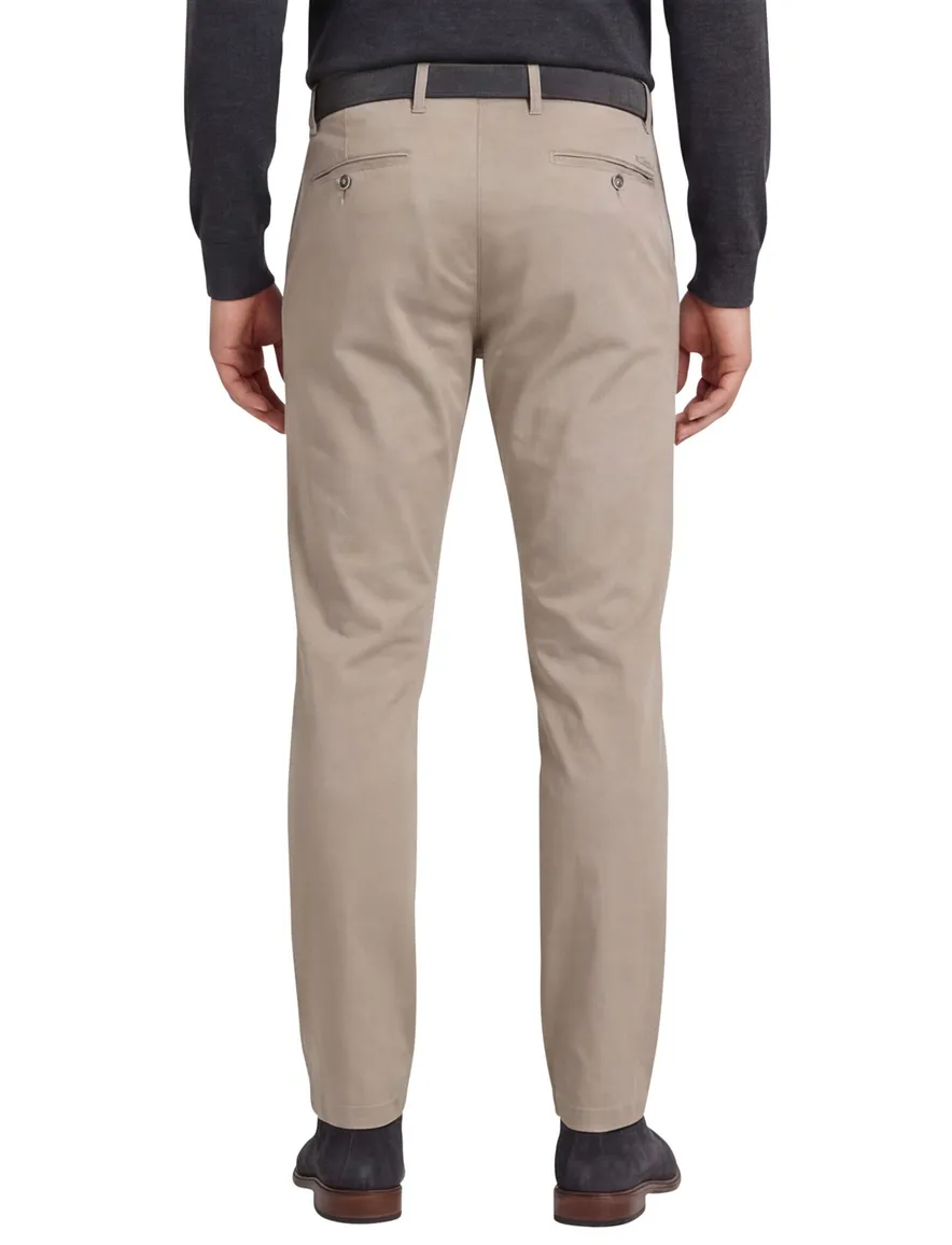 Eurex Pantalon beige Joe regular fit flatfront