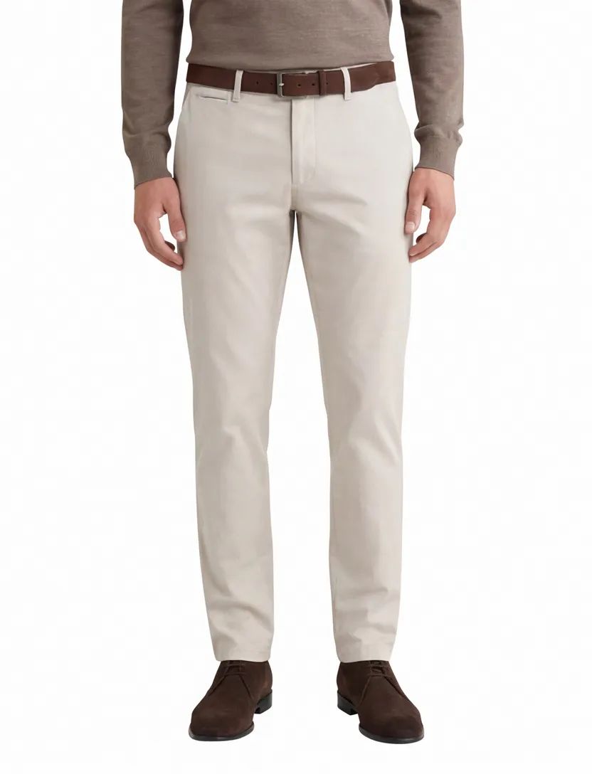 Eurex pantalon katoen Joe wit regular fit