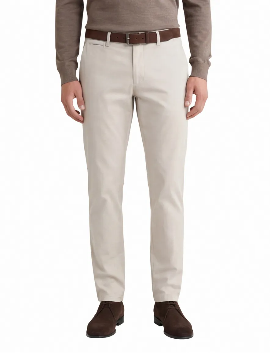 Eurex Pantalon katoen Joe wit regular fit