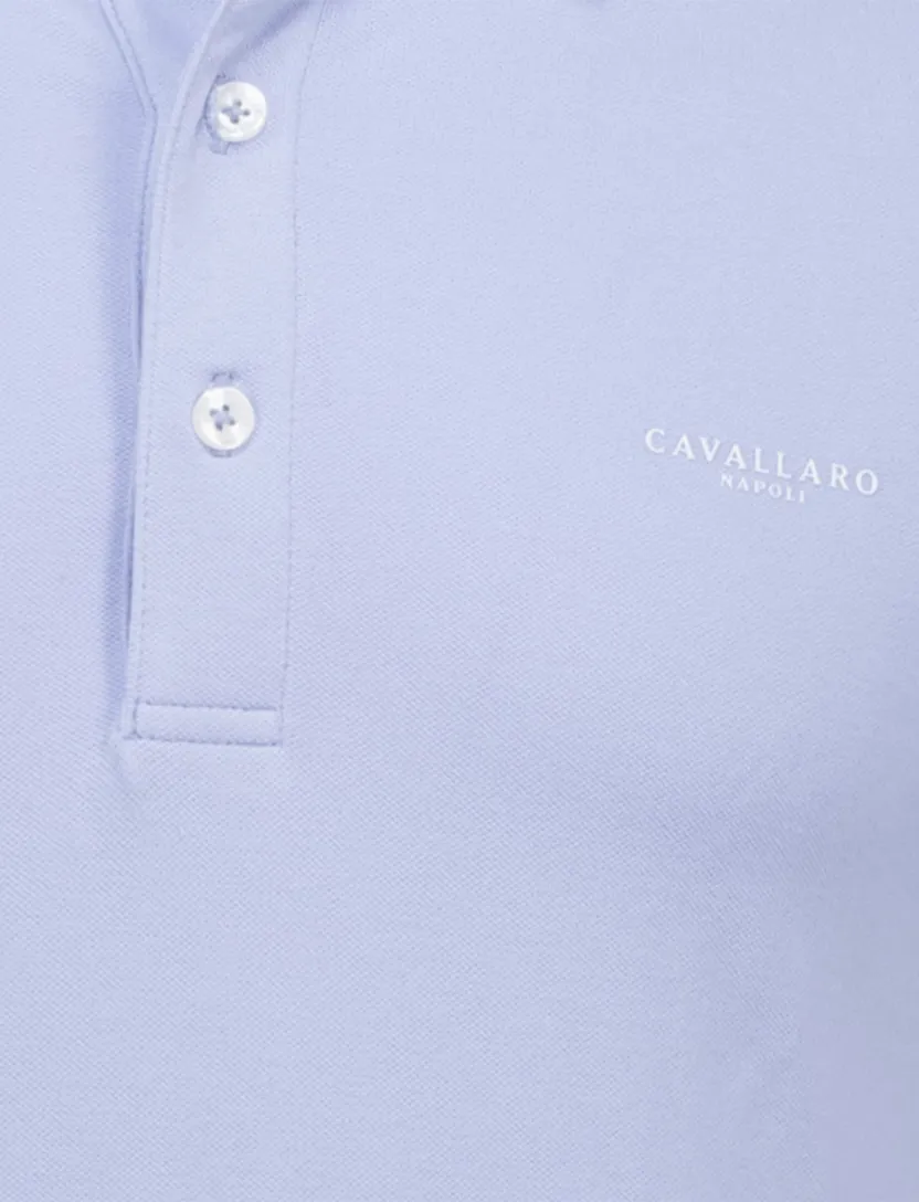 lichtblauw Cavallaro Napoli Buston poloshirt