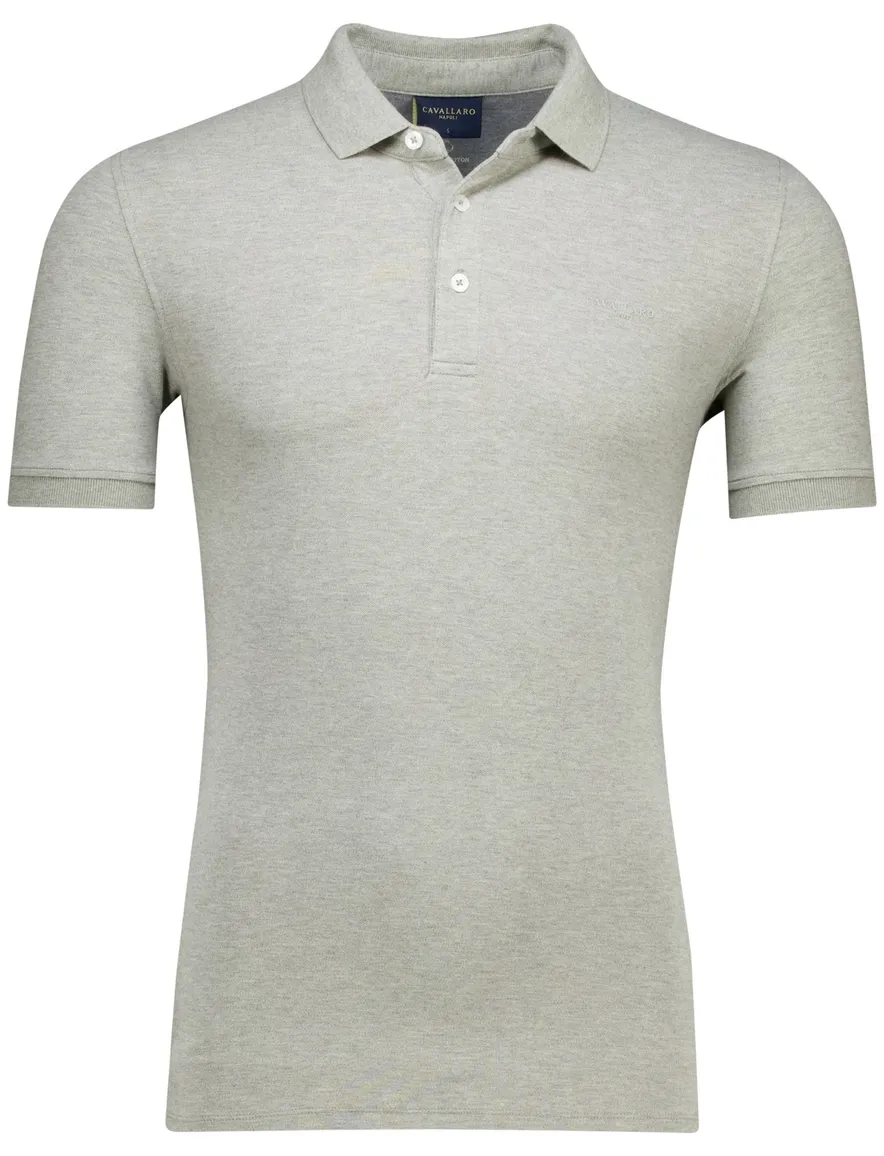 Cavallaro Bavone polo grijs korte mouw