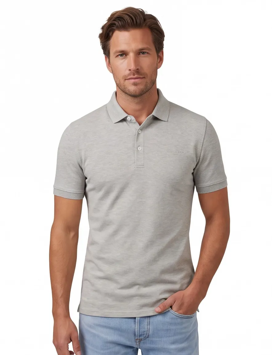 Cavallaro Bavone polo beige korte mouw