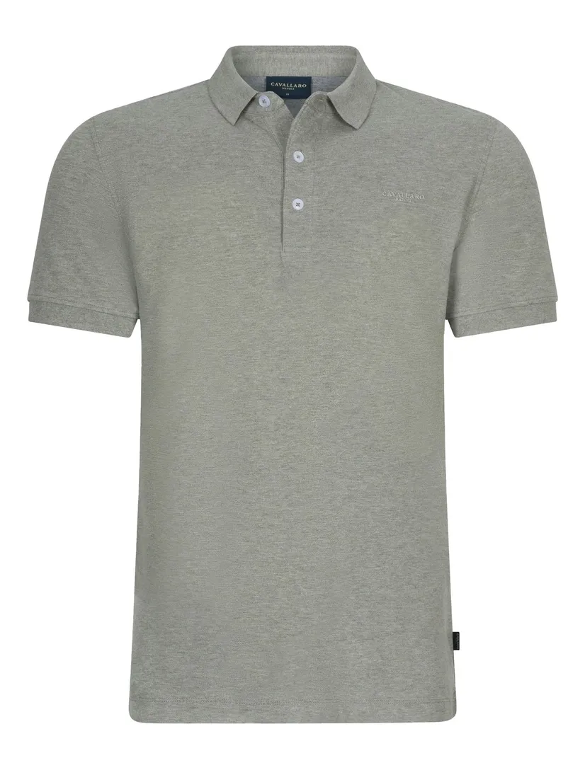 katoenen Cavallaro Bavone poloshirt groen gemeleerd