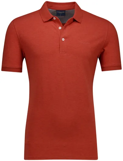 Cavallaro Cavallaro Bavone Melange polo oranje 3-knoops
