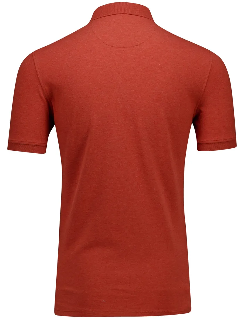 katoenen Cavallaro Bavone Melange polo oranje slim fit