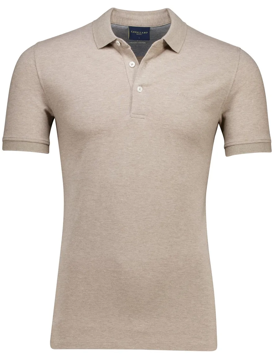 Cavallaro Bavone poloshirt bruin melange