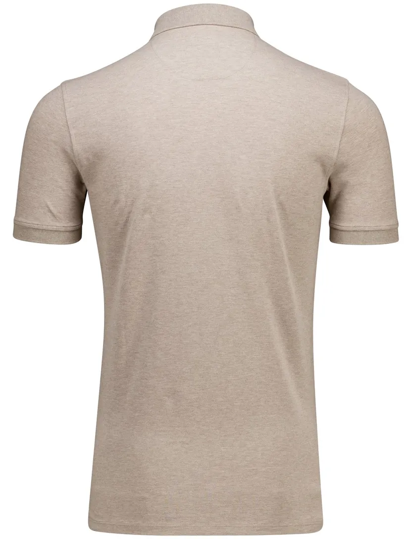 poloshirt Cavallaro bruin gemeleerd katoen