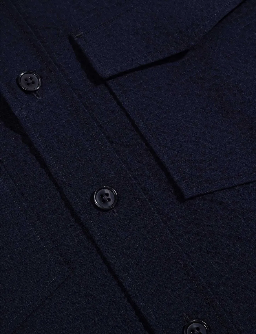 Cavallaro Barino overshirt donkerblauw lange mouw