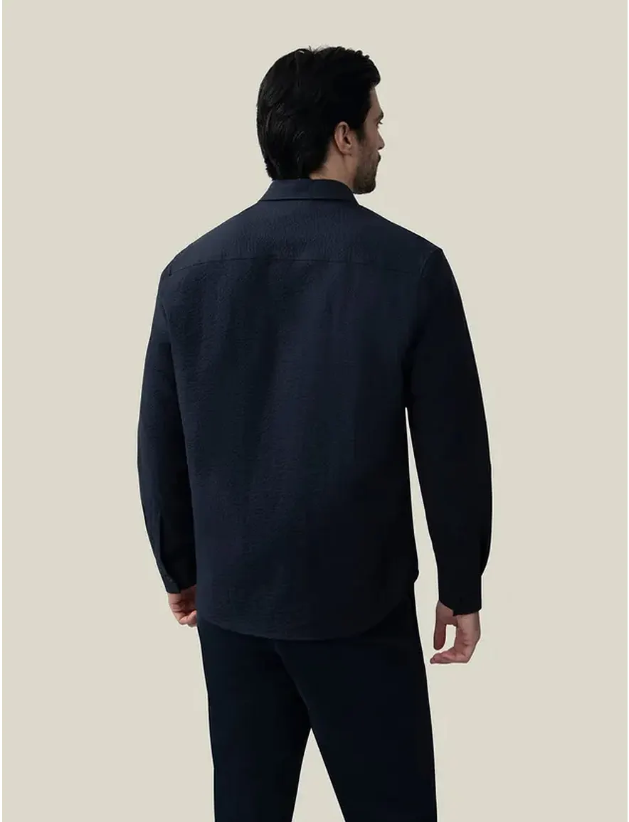 Cavallaro Barino overshirt donkerblauw lange mouw