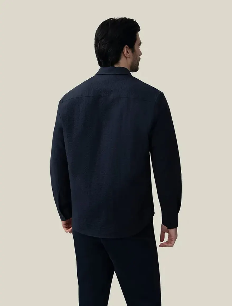 Cavallaro Barino overshirt donkerblauw