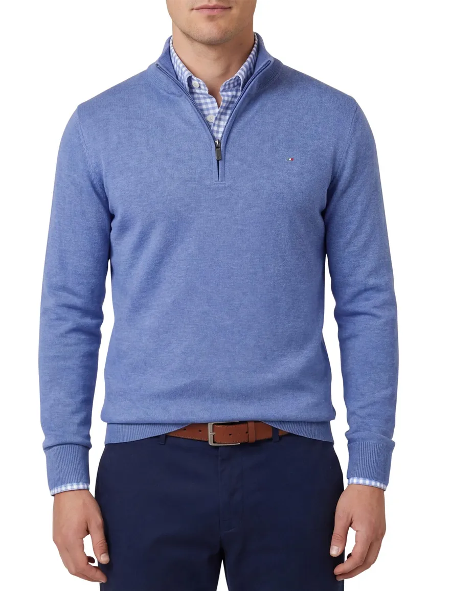 trui blauw Portofino Regular Fit