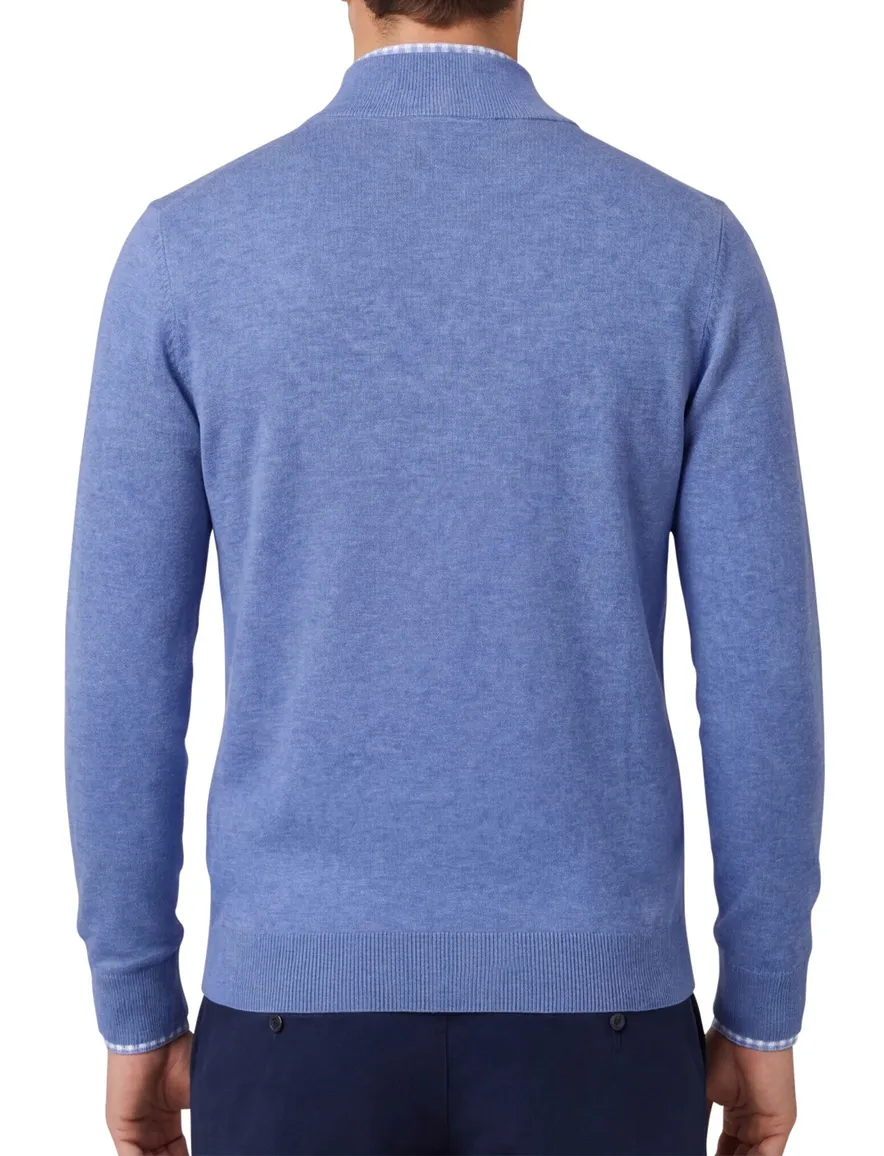 trui blauw Portofino Regular Fit