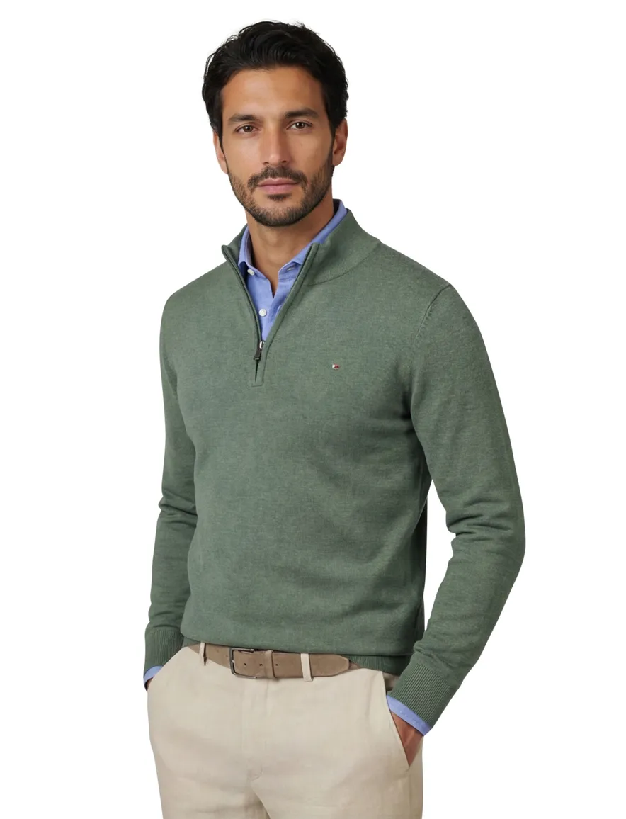 trui groen Portofino Regular Fit
