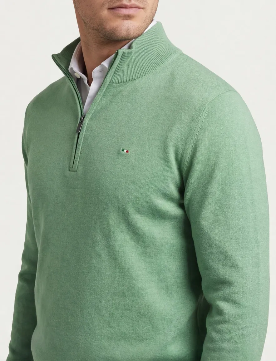 trui groen Portofino Regular Fit