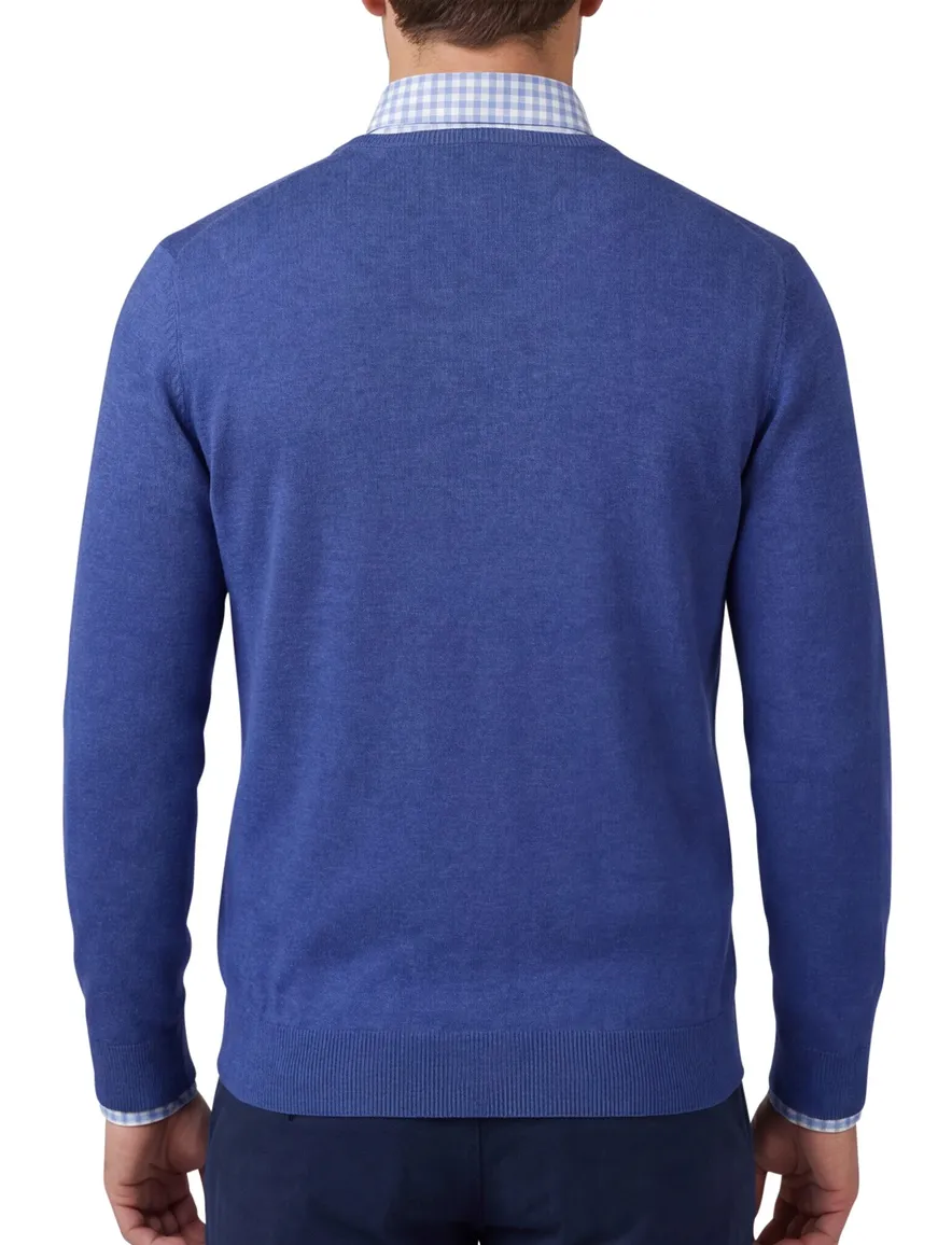Portofino Vince V-neck Pullover Knit Blauw