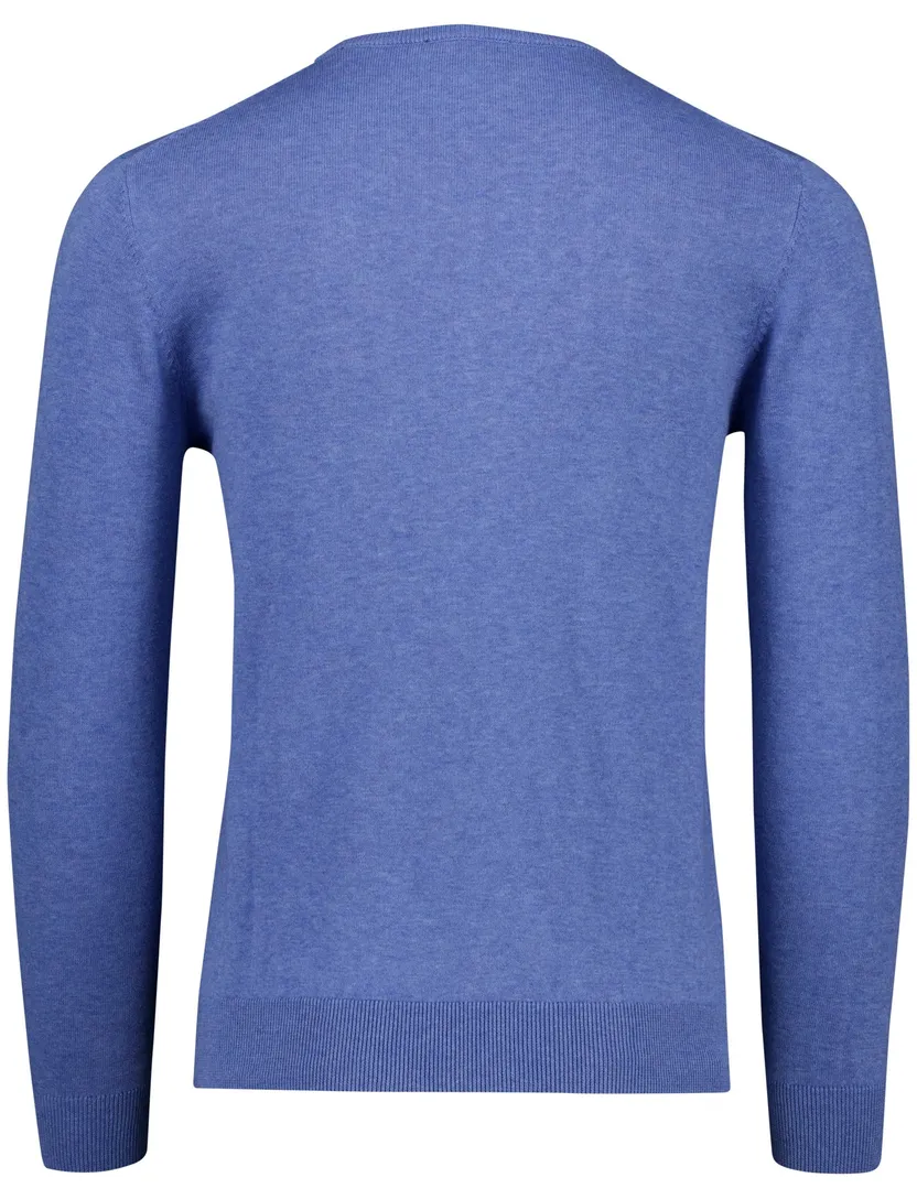 Portofino effen blauw normale fit katoen