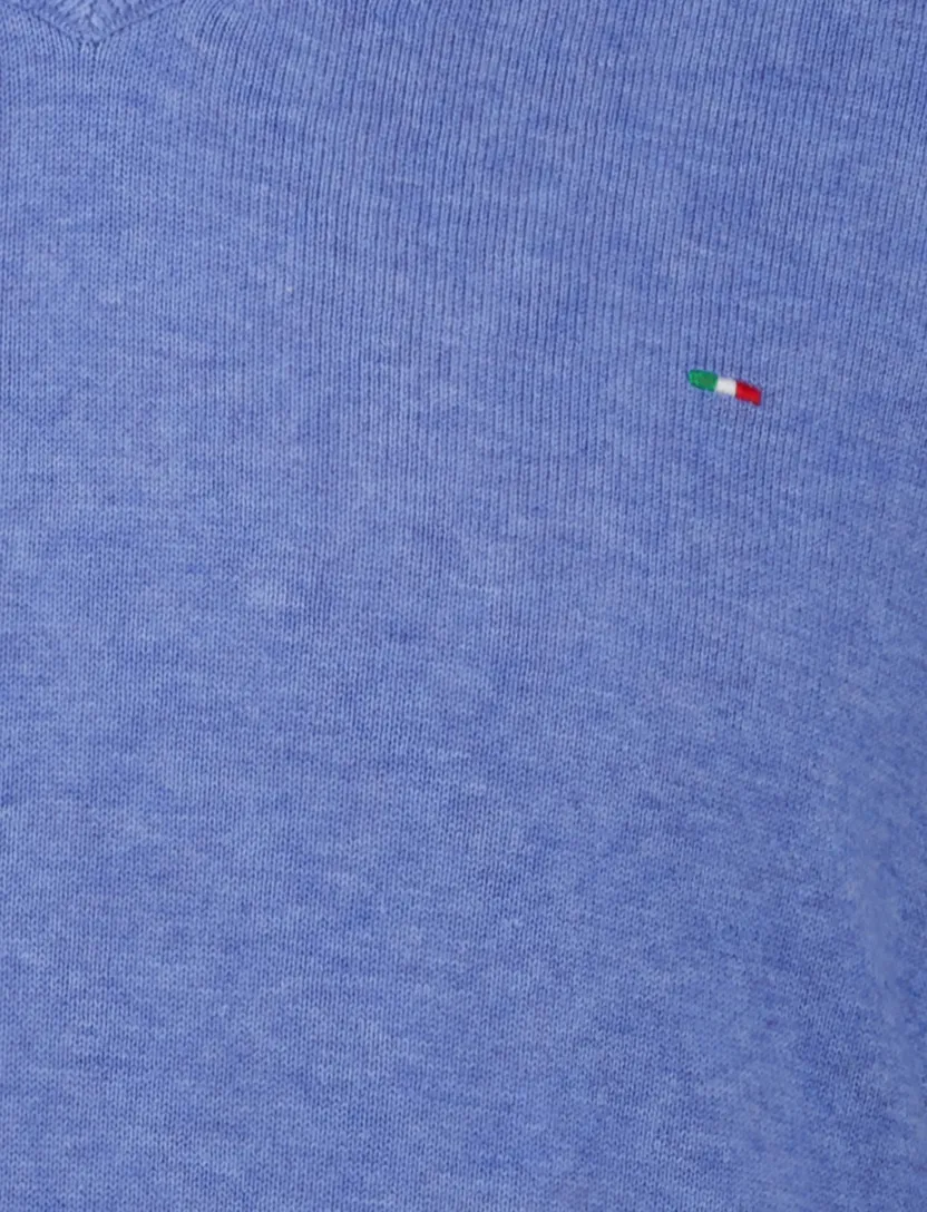 Portofino effen blauw normale fit katoen