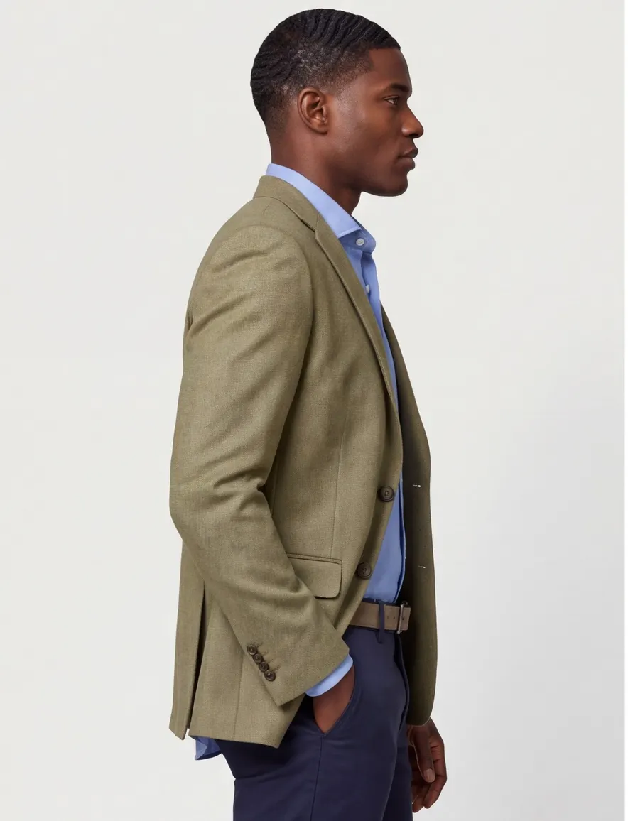 Magee colbert Liffey blazer groen normale fit