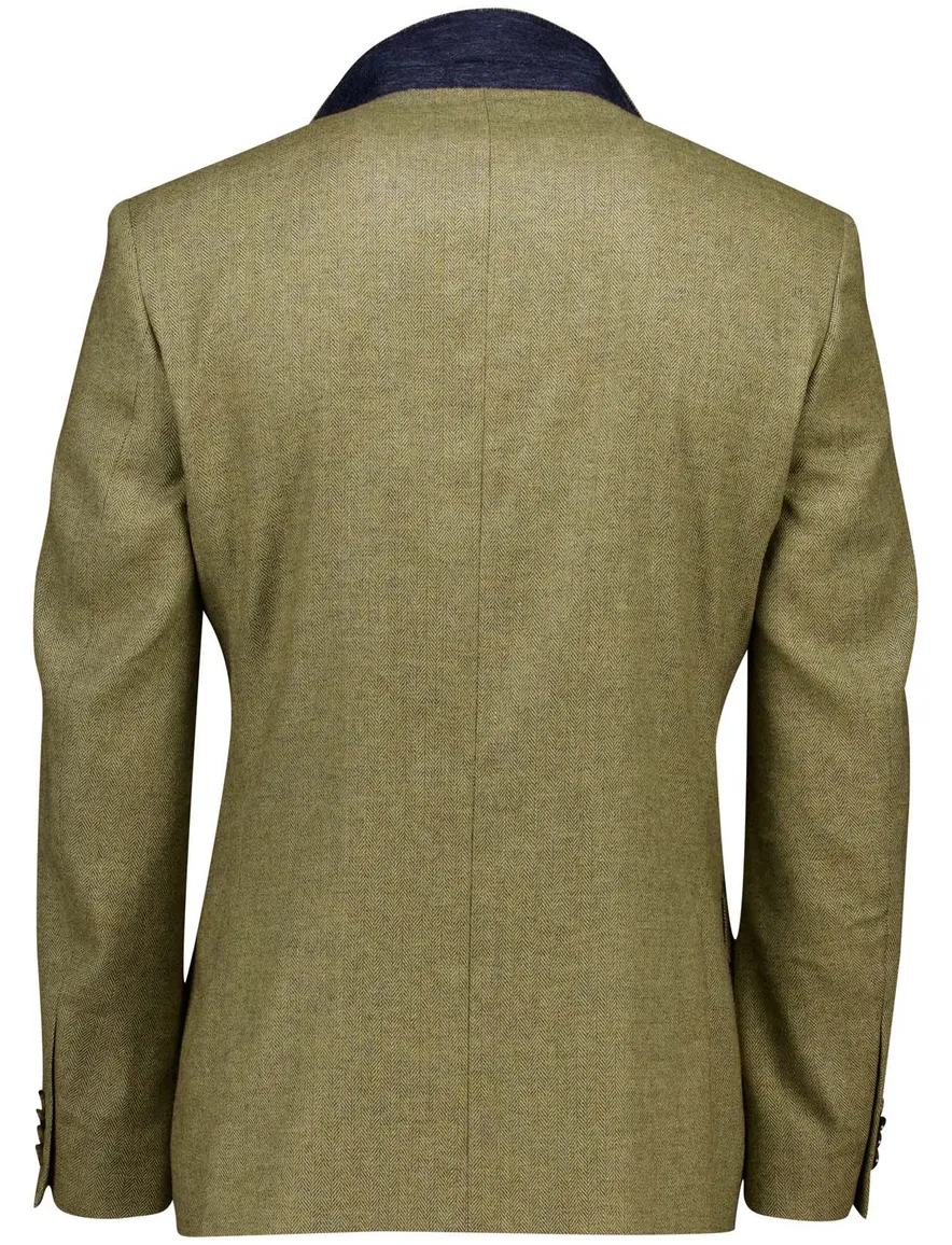 Magee colbert Liffey blazer groen normale fit