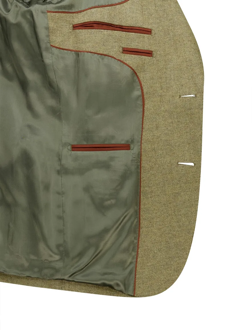 Magee colbert Liffey blazer groen normale fit