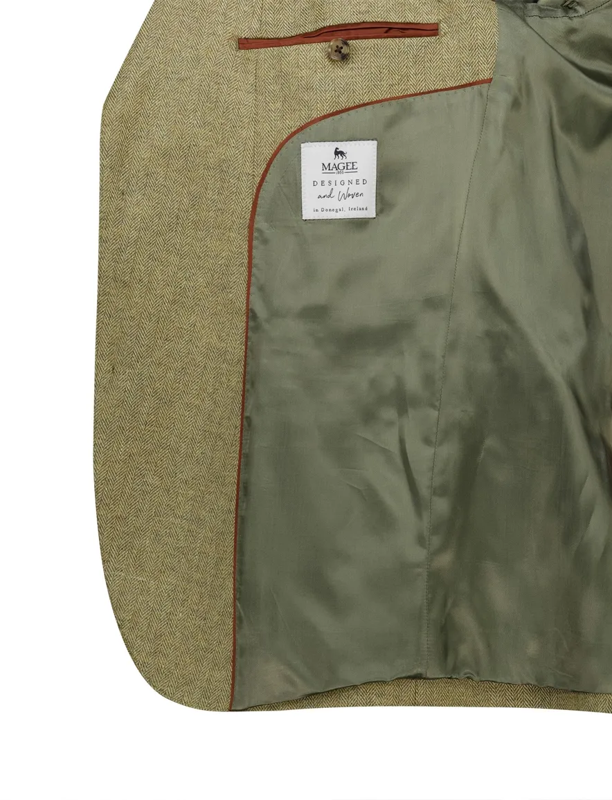 Magee colbert Liffey blazer groen normale fit