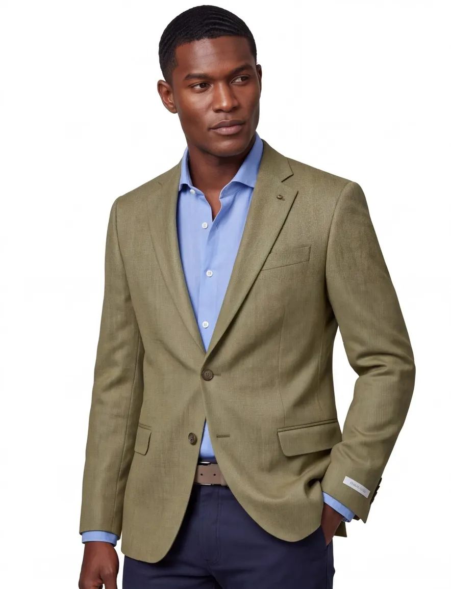 Magee colbert Liffey blazer groen normale fit