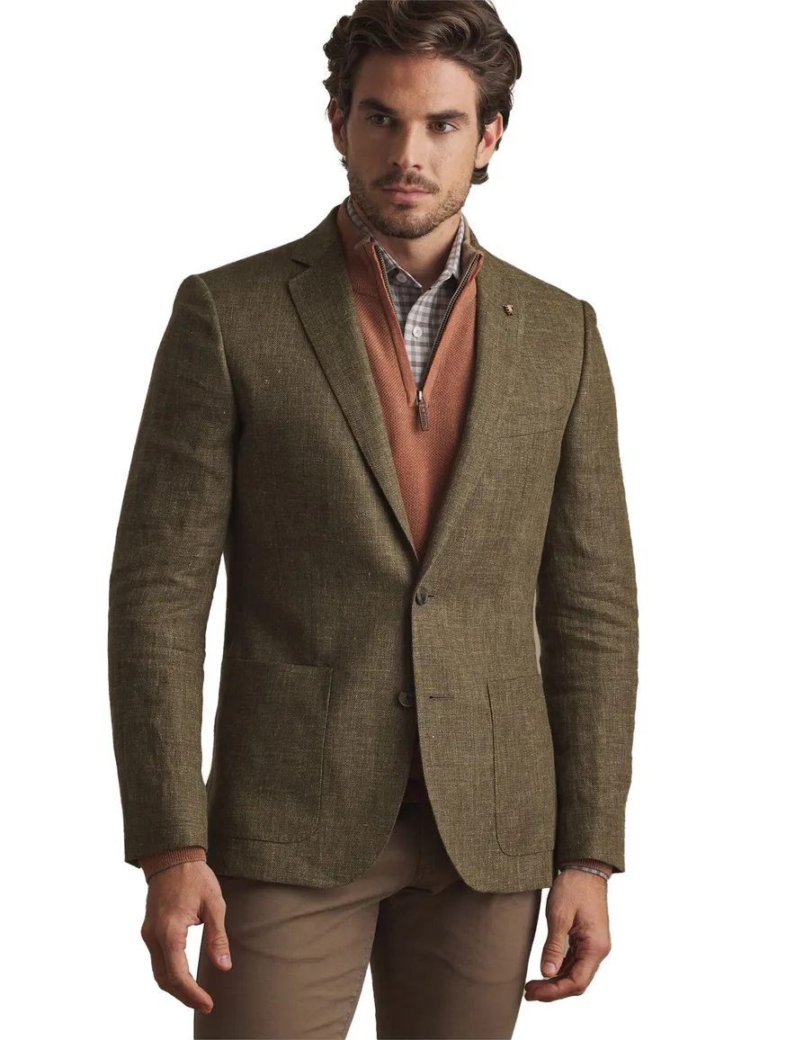 Magee colbert khaki gemeleerd