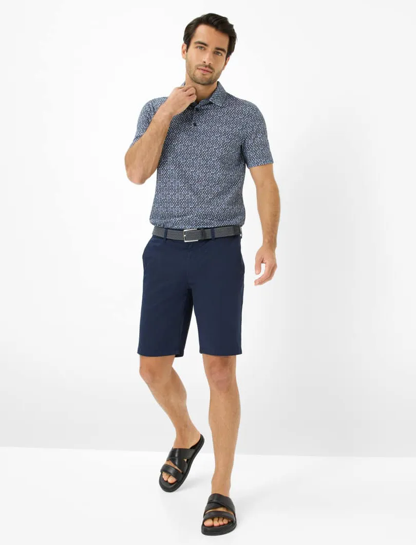 Brax korte broek donkerblauw effen