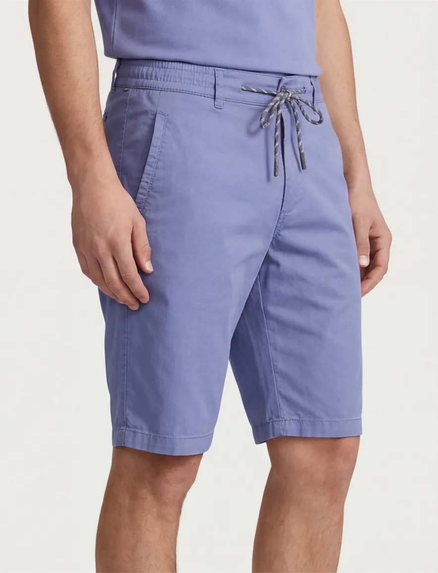 Brax bermuda blauw effen katoen