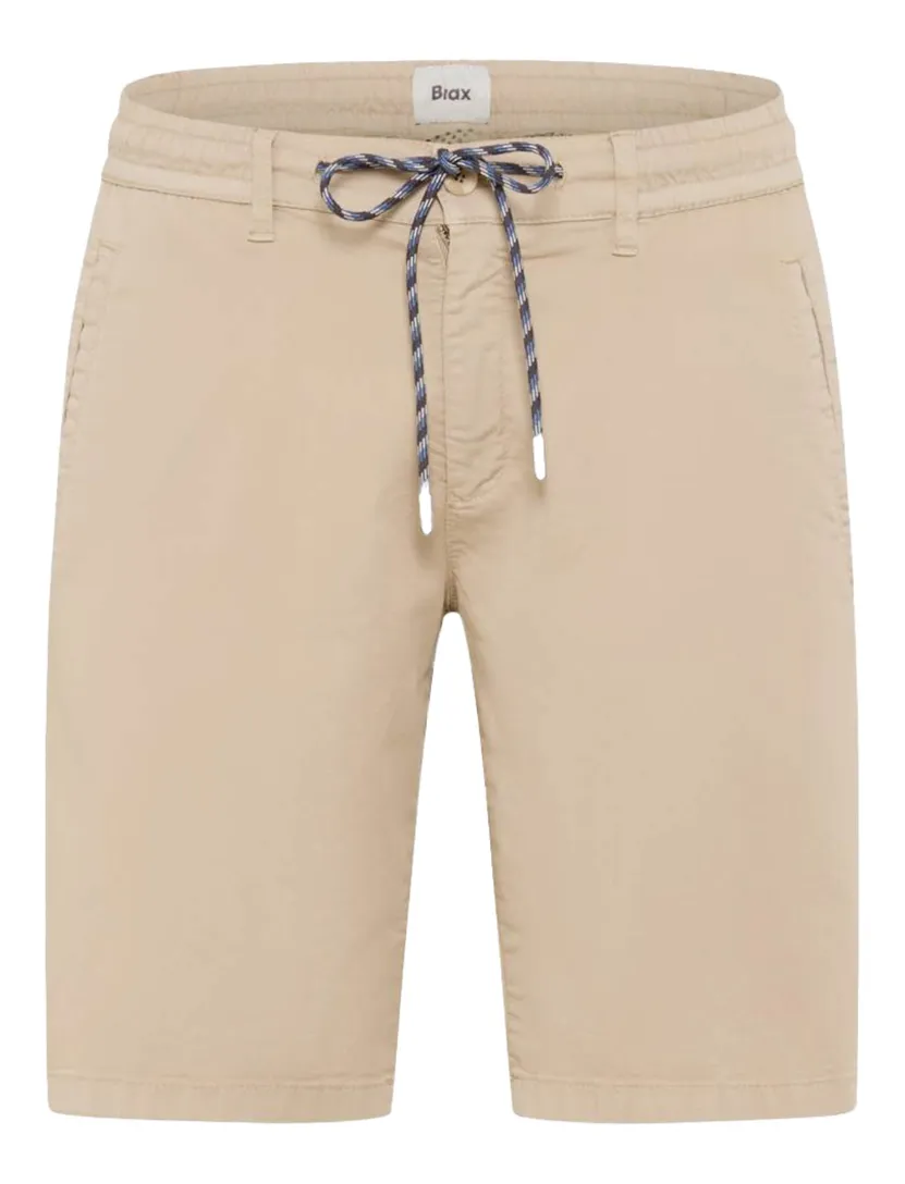 Brax korte broek beige effen katoen