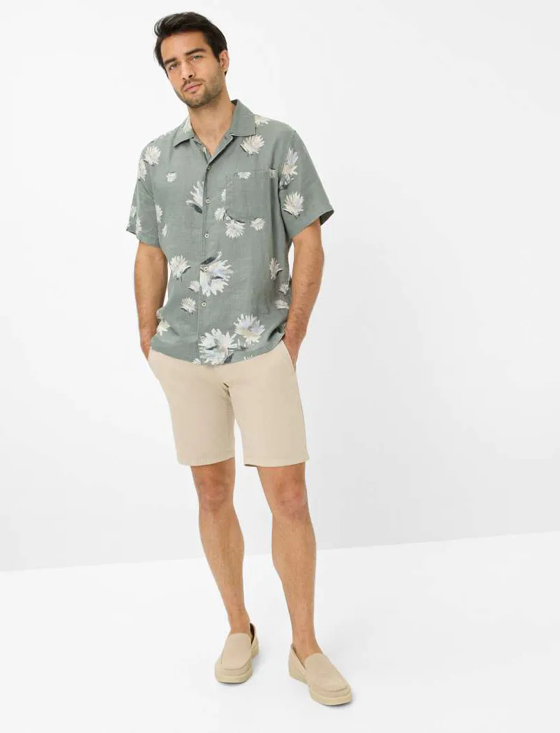 Brax korte broek beige effen