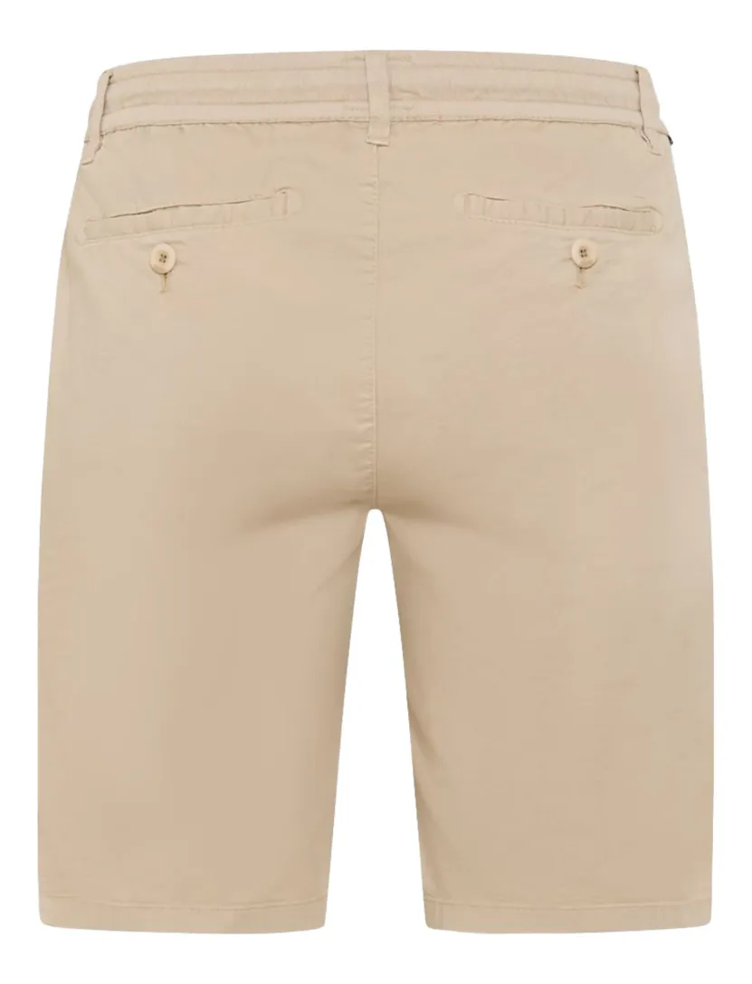 Brax korte broek beige effen katoen